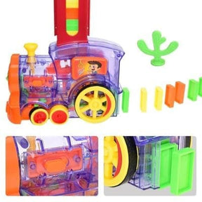 Trem Mágico de Dominó Elétrico Infantil 80 Pcs